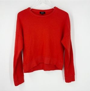 *ME+EM Red Long Sleeve Top Womens 8 100% Cotton